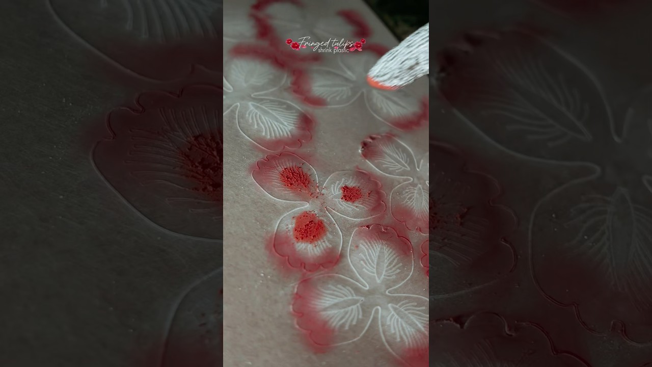 The template is already up on Patreon - in my bio!❤️#shrinkplastic #tulip #hairpin #jewelrymaking