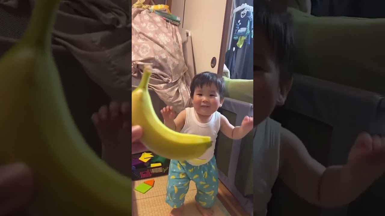 The toddler is always excited about banana 🍌🍌🍌#trending #youtube #tiktok #viral #banana