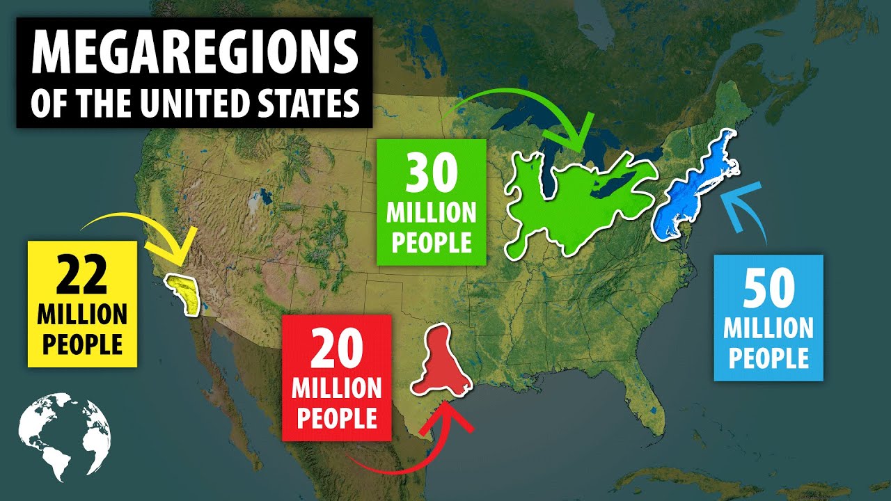 The Top 4 MEGAREGIONS Of The United States: How These Regions Dominate The Country