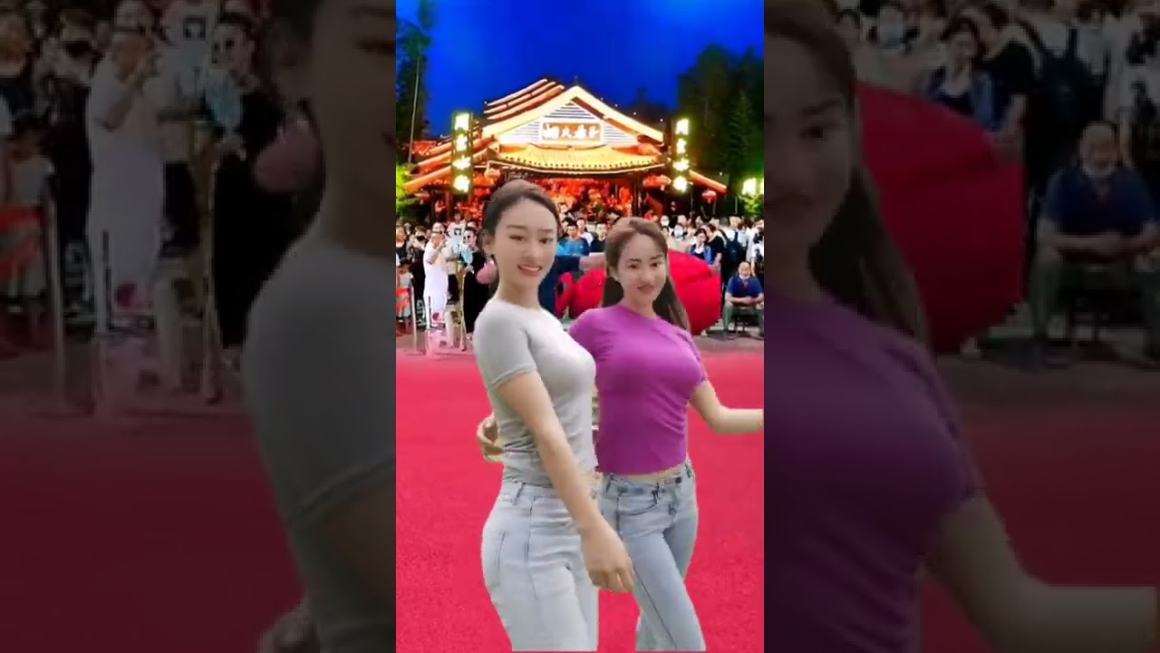 The two village girls dancing for you