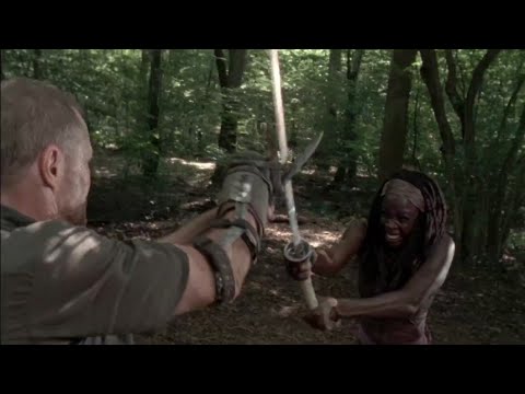 The Walking Dead: 3x6 Michonne VS Merle