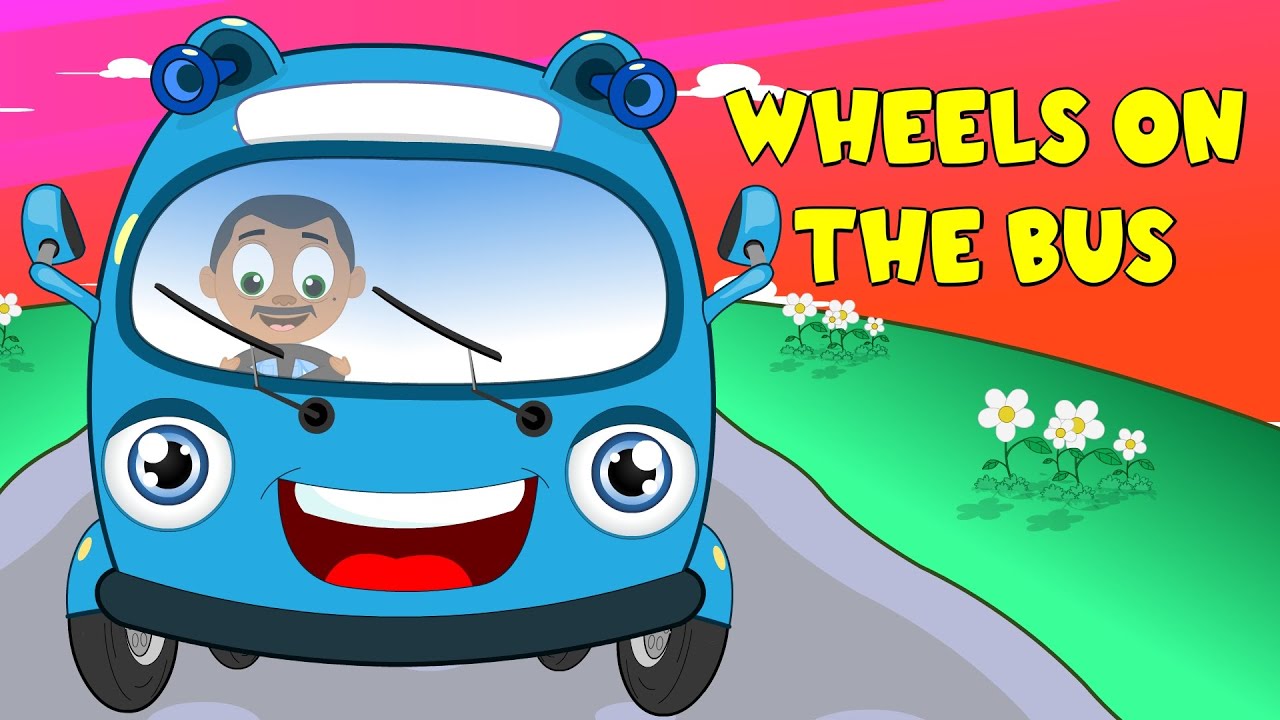 The Wheels On The Bus Go Round and Round |  High Quality English Rhymes Series