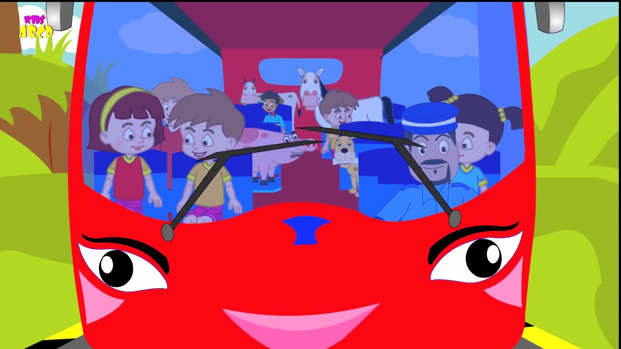 The Wheels On The Bus Go Round And Round | English Nursery Rhymes for Children | Kids, and Babies