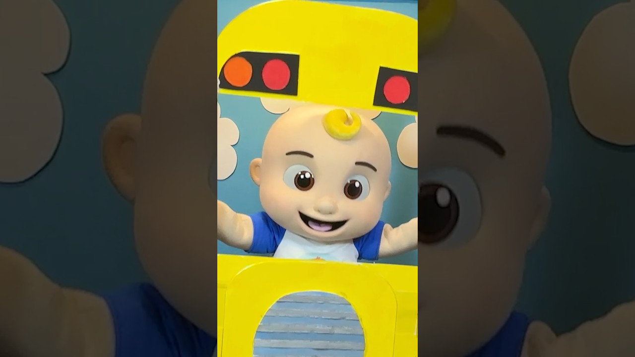 The Wheels on the Bus REAL LIFE CoComelon! Let's Dance! #shorts