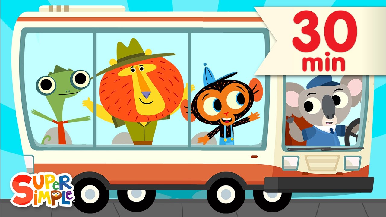The Wheels On The Bus with Mr. Monkey! | And More Kids Songs | Super Simple Songs