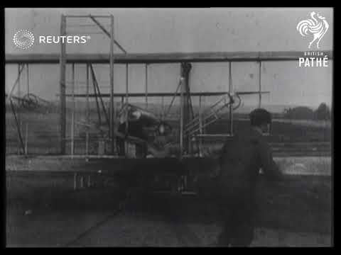 The Wright brothers first aeroplane flight (1903)