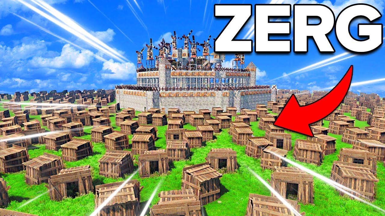 They raided my shack so I zerged them - Rust Zerg