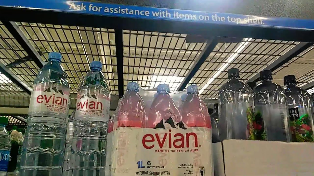 They Started Selling Liter Bottles of Evian at Walmart on Dewey Avenue in Greece, New York, June 9th