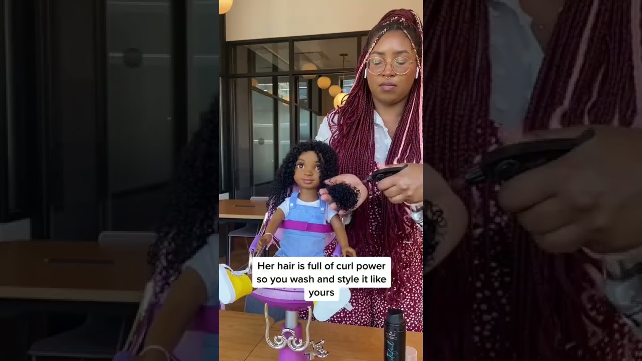 This black doll’s natural hair is full of curl power 😍