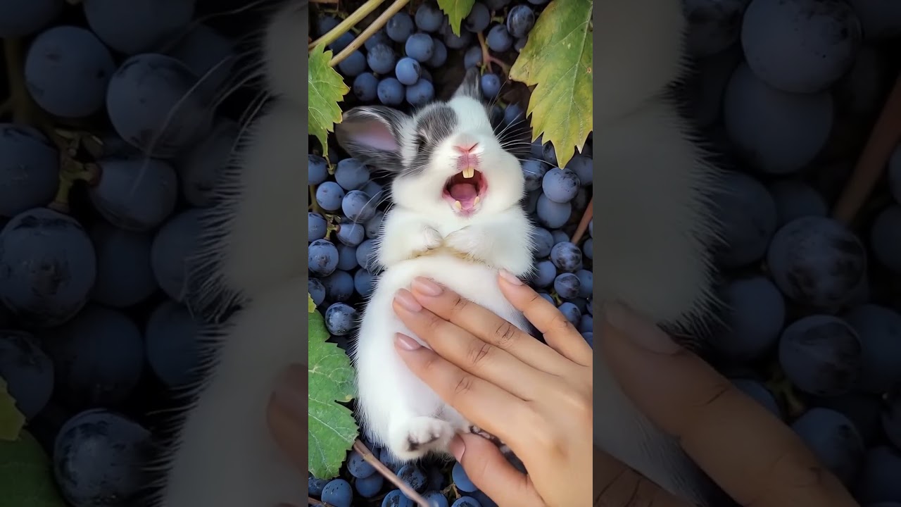 This Cute Little Rabbit 🐇 Loves to Laugh While Being Petted #cuterabbit #aigenerated  #cutepet