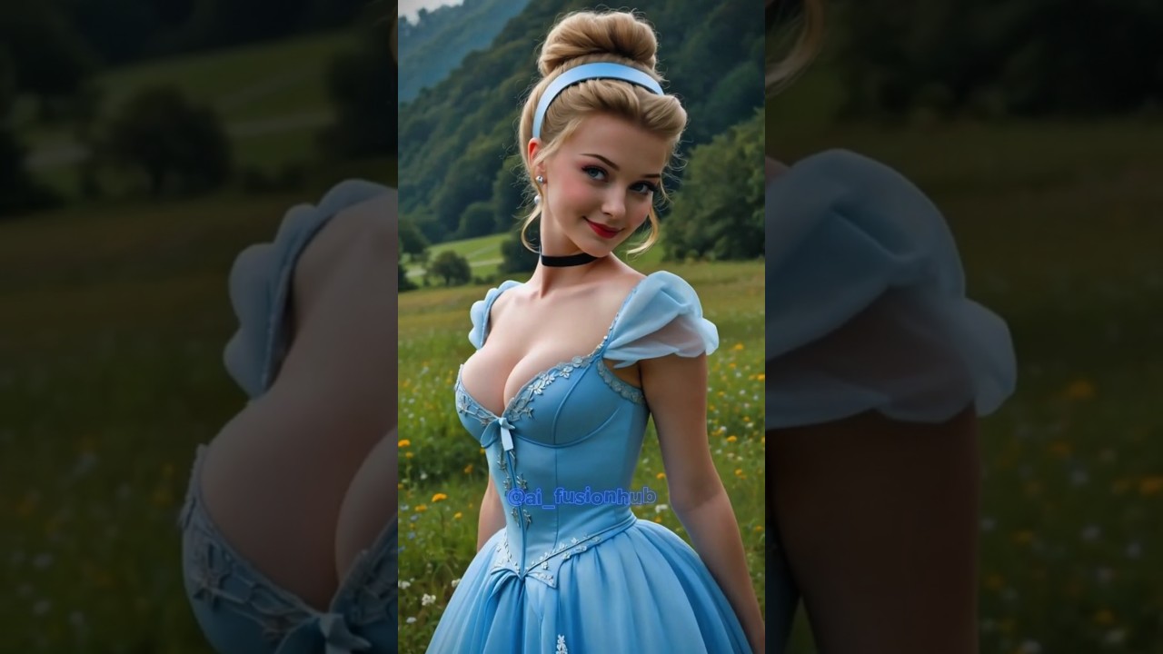 This Is How AI Turns Cinderella Into Reality! 👸✨🕰️#livingcartoon #cinderella #transformation #aiart