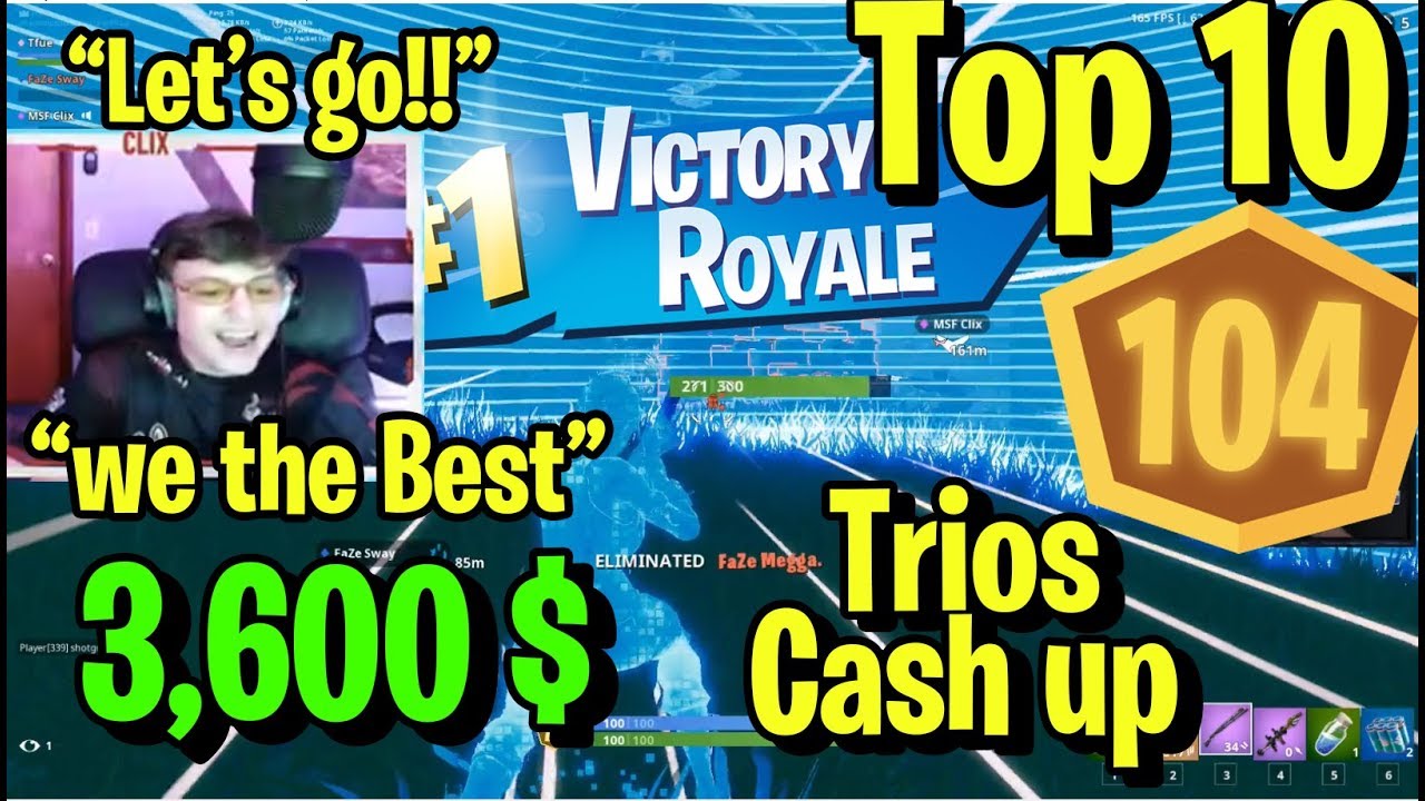 This Is How Clix Tfue & Sway Won 3,600$ With 104 Points & 1 Day of Practice - All Games Highlights