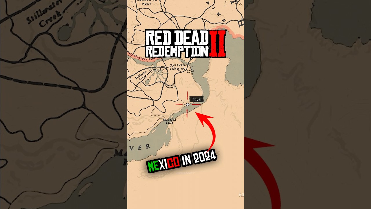 This is how you can travel to Mexico in 2024 in RDR2 #rdr2 #shorts #gaming #reddeadredemption2