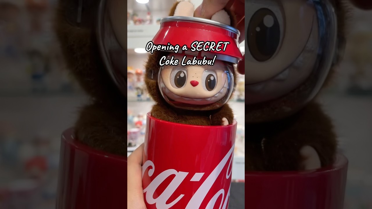 This is no ordinary Coke can! #labubu #popmart #unboxing #secret #toys #kawaii #cute