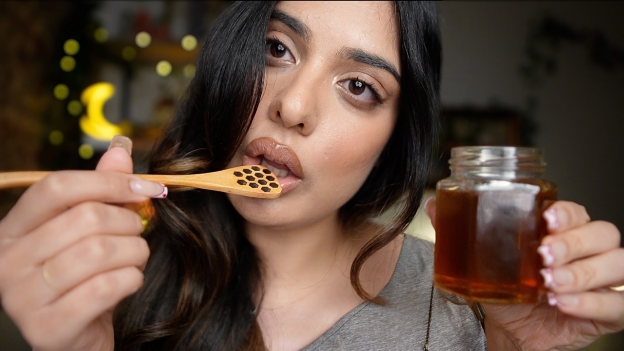 This NEW mouth sound trigger will give you ✨TINGLES✨ SO FAST! (honey spoon ASMR 🍯)
