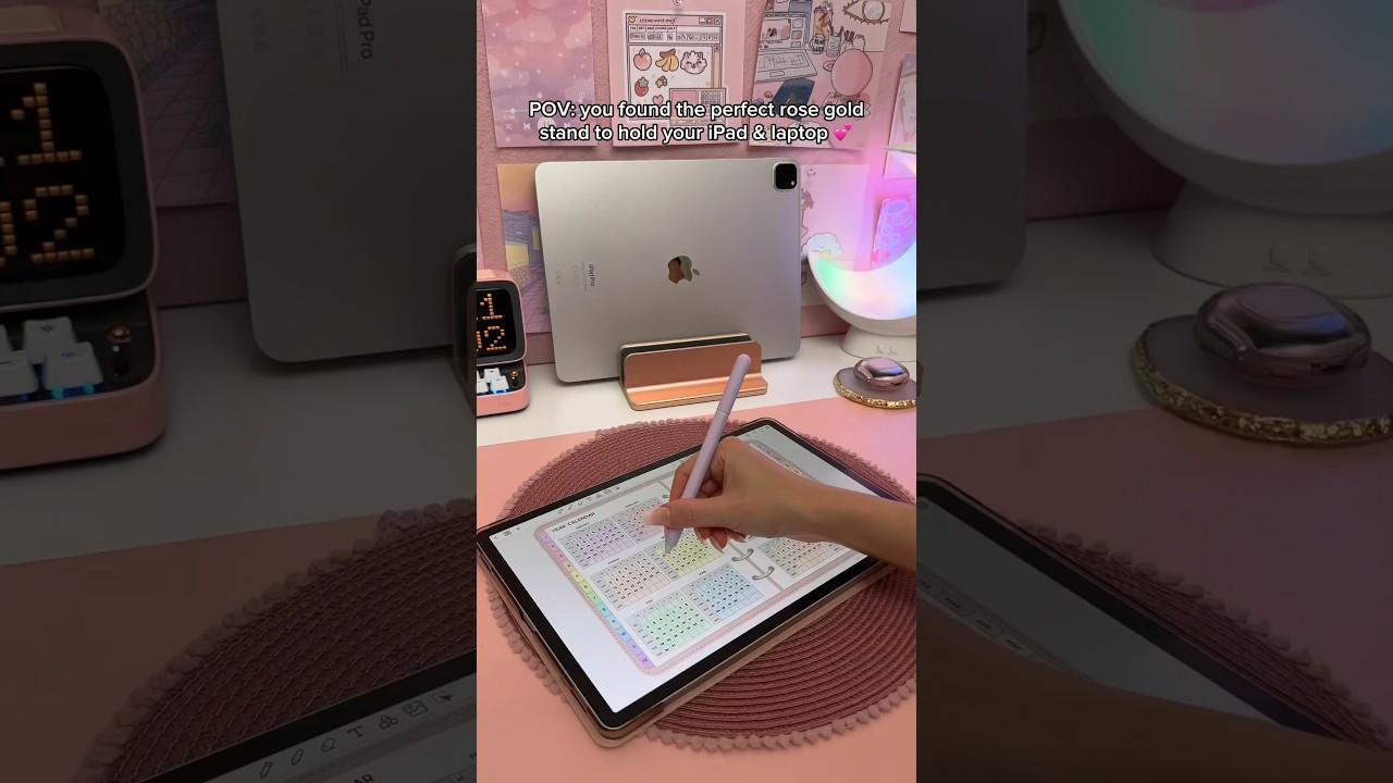 this rose gold iPad stand 😍 amazon finds | desk setup | iPad accessories