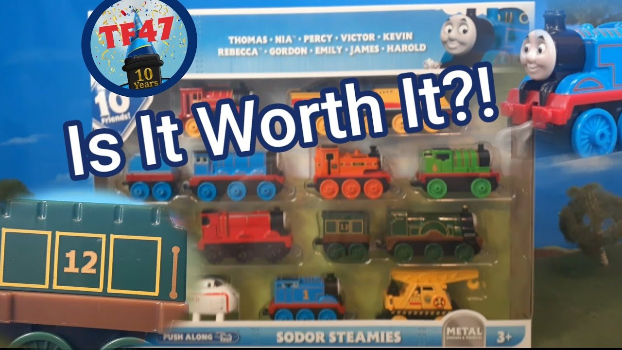 Thomas Push Along Sodor Steamies 10 Pack Review! | Emily Has A Number! | Trackmaster Push Along 2021