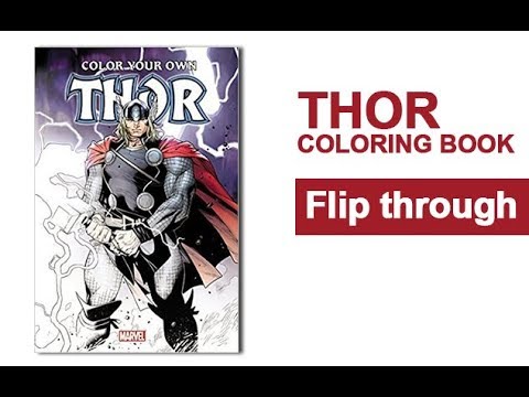 Thor Coloring Book Flip Through - Marvel