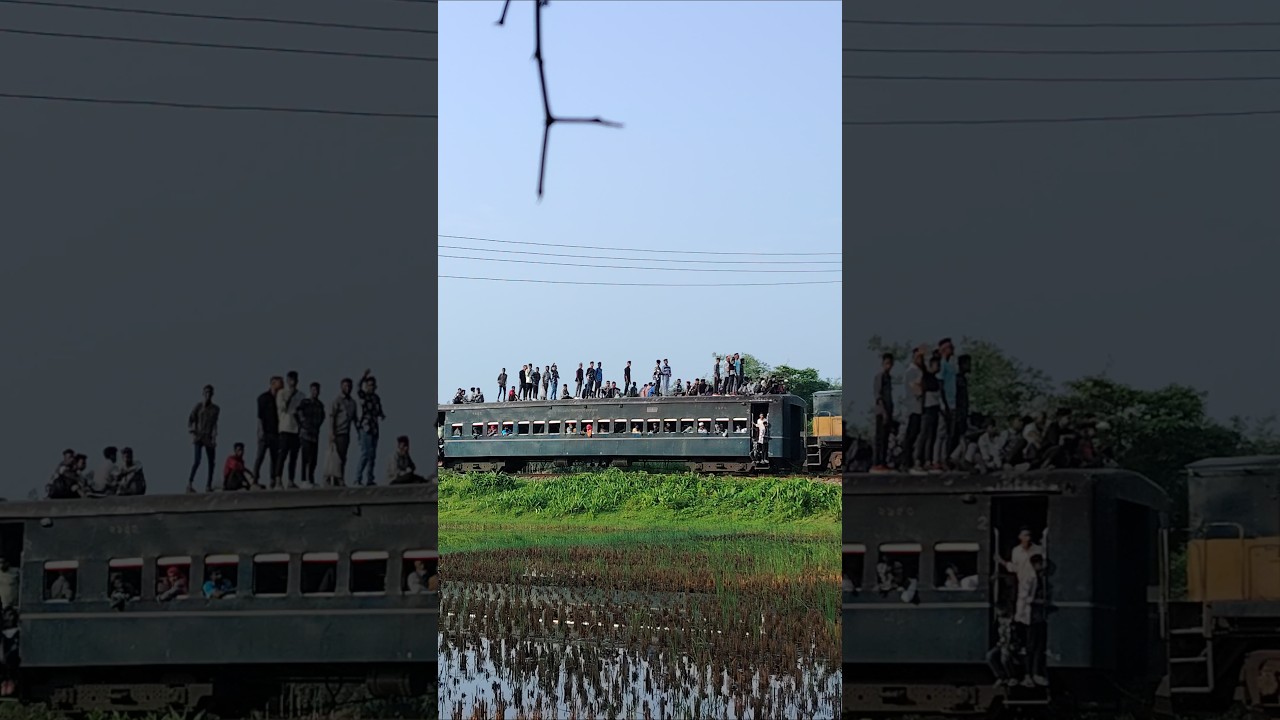 Thousands of passengers on the train #railway #train #bdrail #railtrack #viralvideo