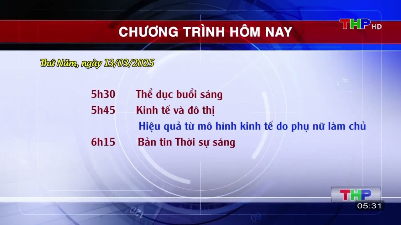THP (Hải Phòng) | GTCT hôm nay (13.3.2025)