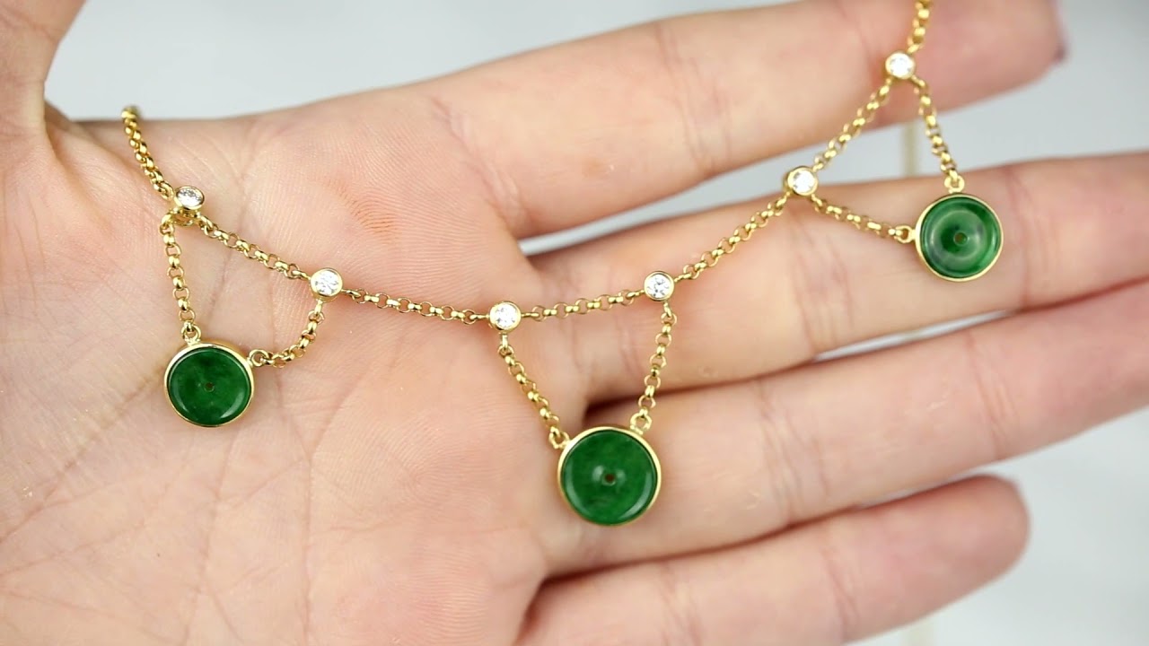 Three Pi Jade Necklace