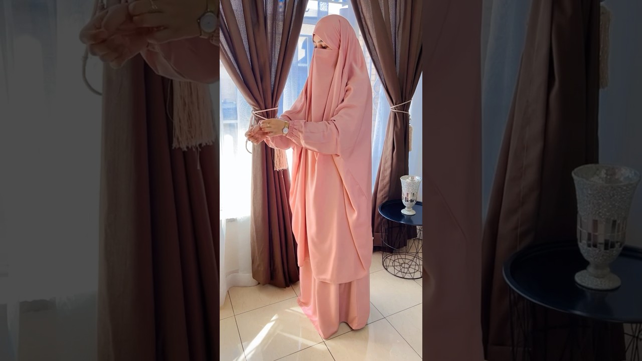 Three piece Jilbab Tutorial By HubbeMariam #jilbab #fashion #youtubeshorts