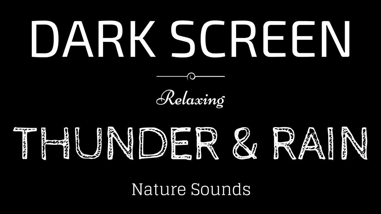 THUNDER and RAIN Sounds for Sleeping BLACK SCREEN | Sleep and Relaxation | Dark Screen Nature Sounds