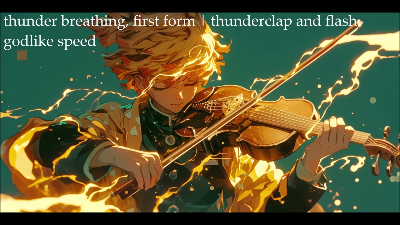thunder breathing⚡first form: thunderclap and flash, godspeed | S2 E10 | zenitsu vs daki | violin