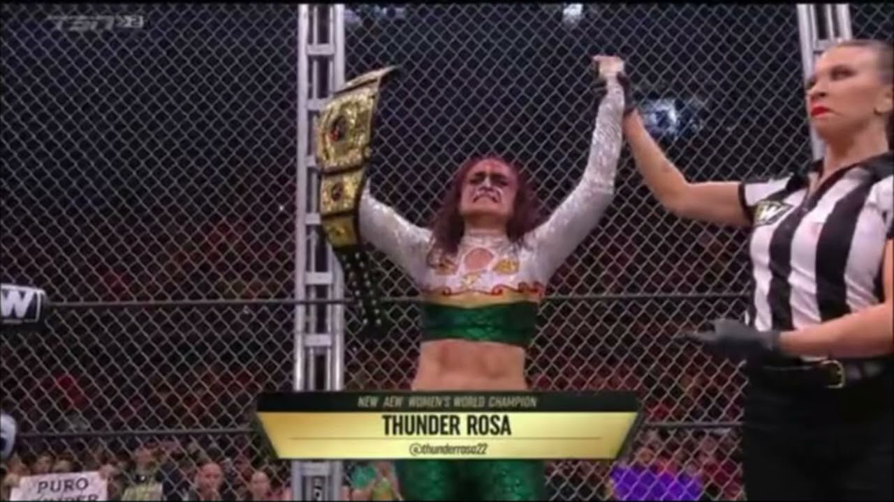 THUNDER ROSA IS THE NEW AEW WOMENS CHAMPION!!!!