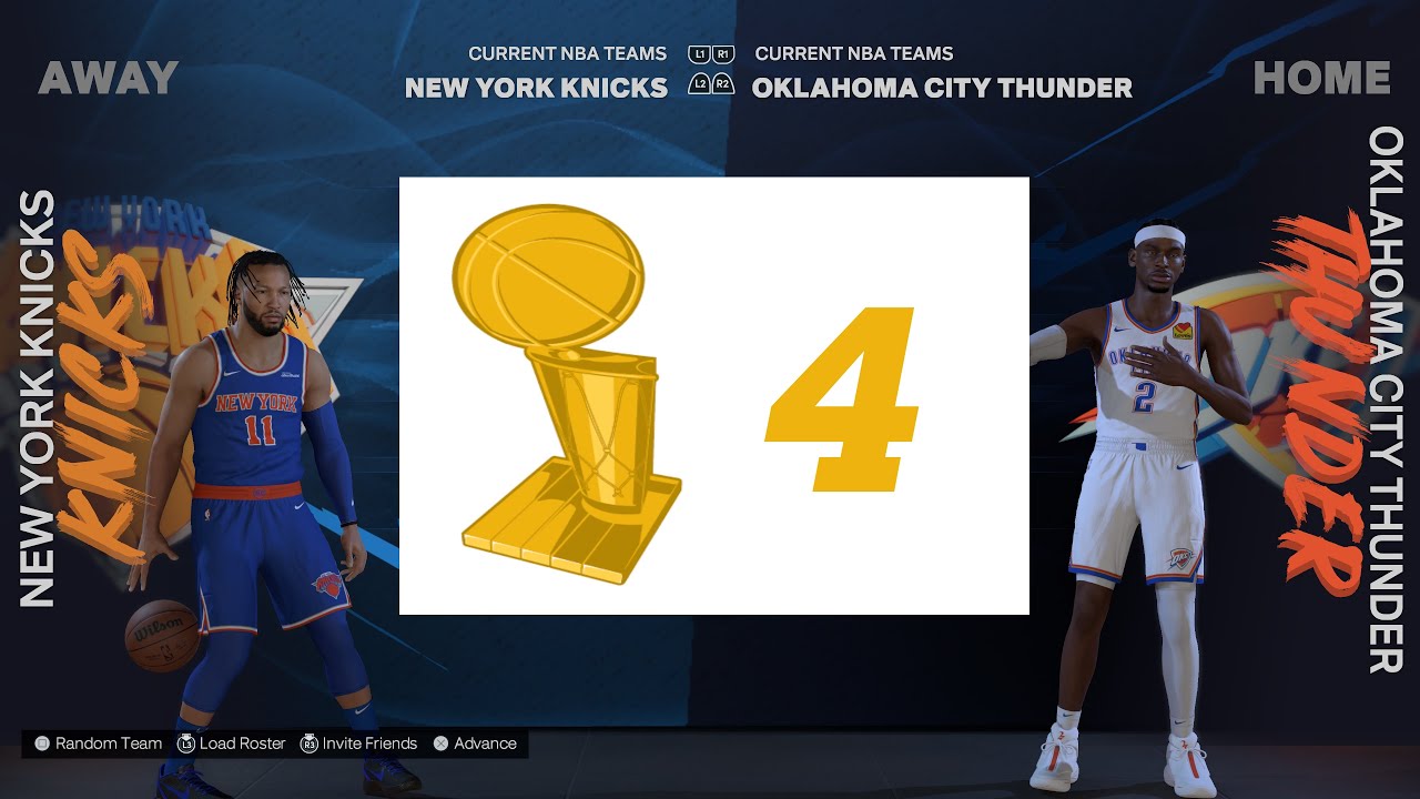 Thunder vs Knicks Mock NBA Finals Game 4 | Mock NBA 2K25 Playoffs