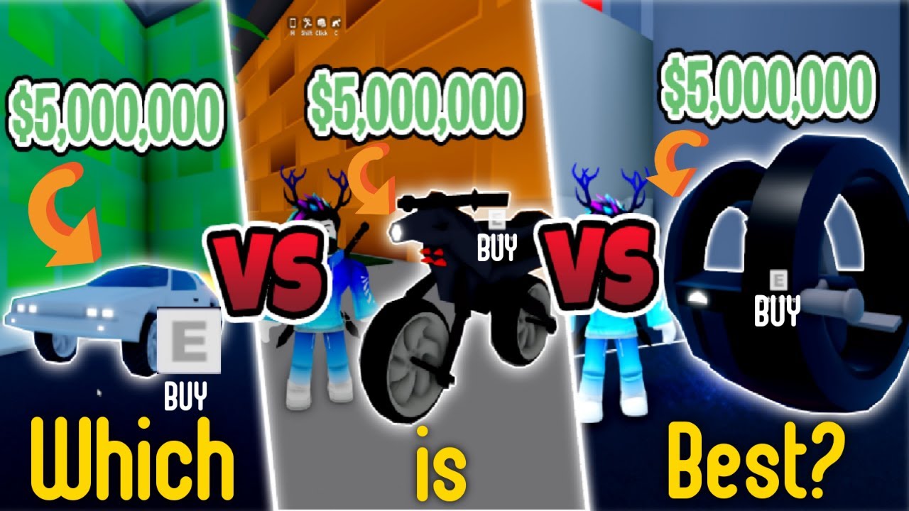 Thunderbird VS Hyperglider VS Lightbike (Comparision Review) - Best $5,000,000 vehicle in Mad City!