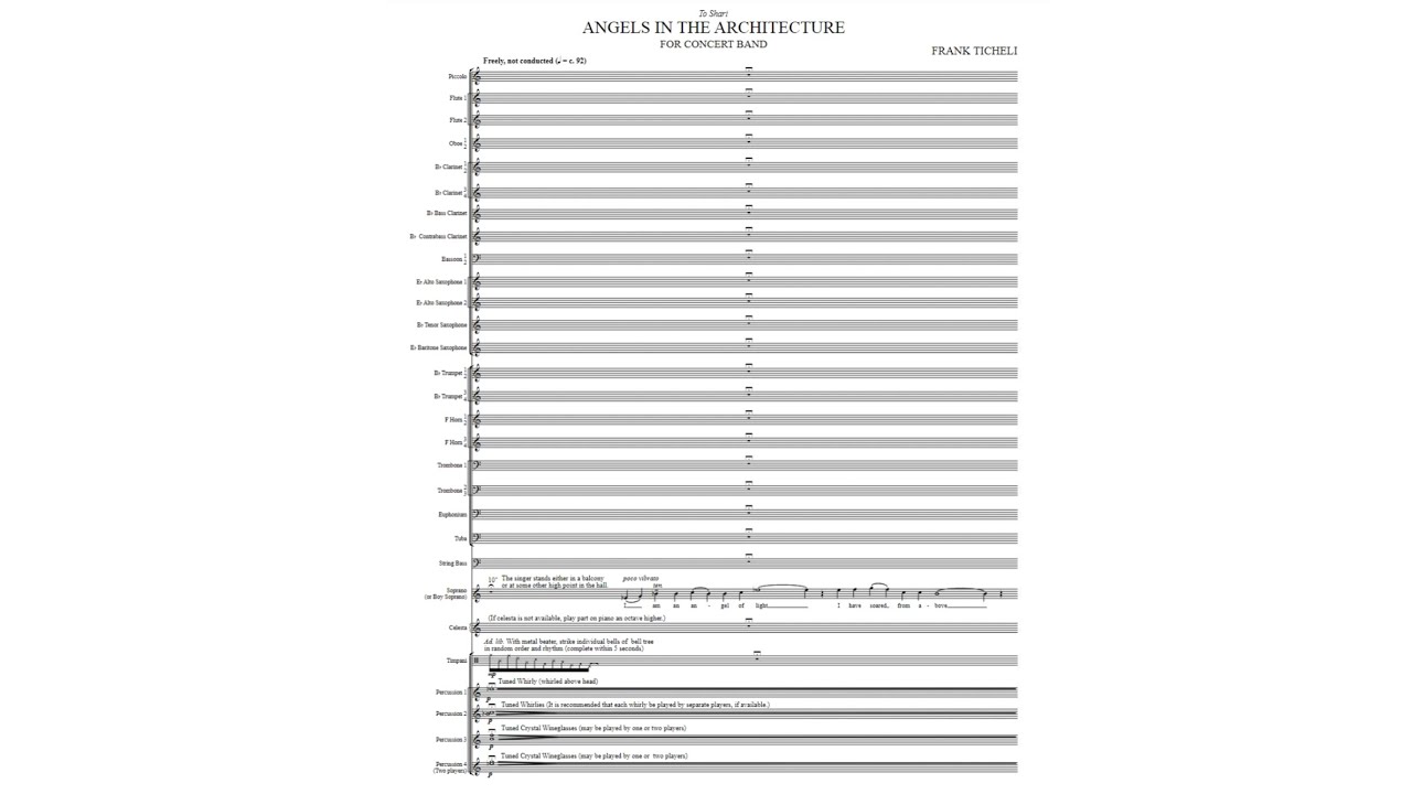 Ticheli - Angels In The Architecture [Score]