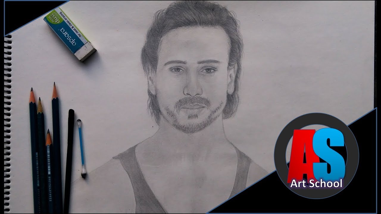Tiger shroff As Baaghi 2 | pencil sketch | ART SCHOOL