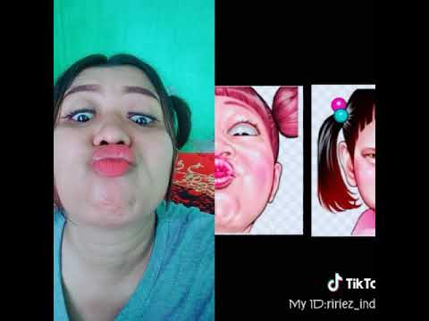 Tiktok ekspresi muka with cartoon