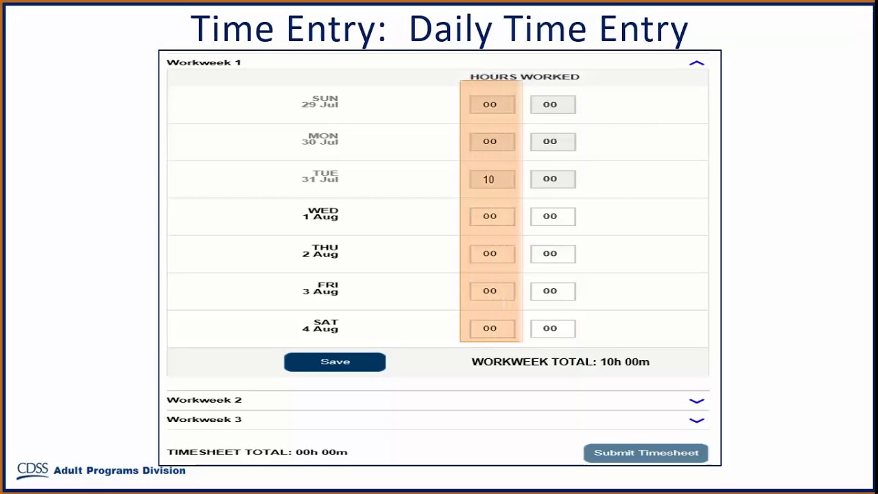 Time Entry for Providers