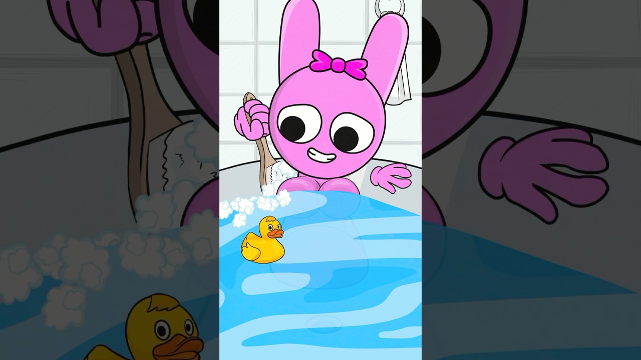 Time to take a bath 😂 Pinky & Simon #sprunki #incredibox #meme #animation #funny