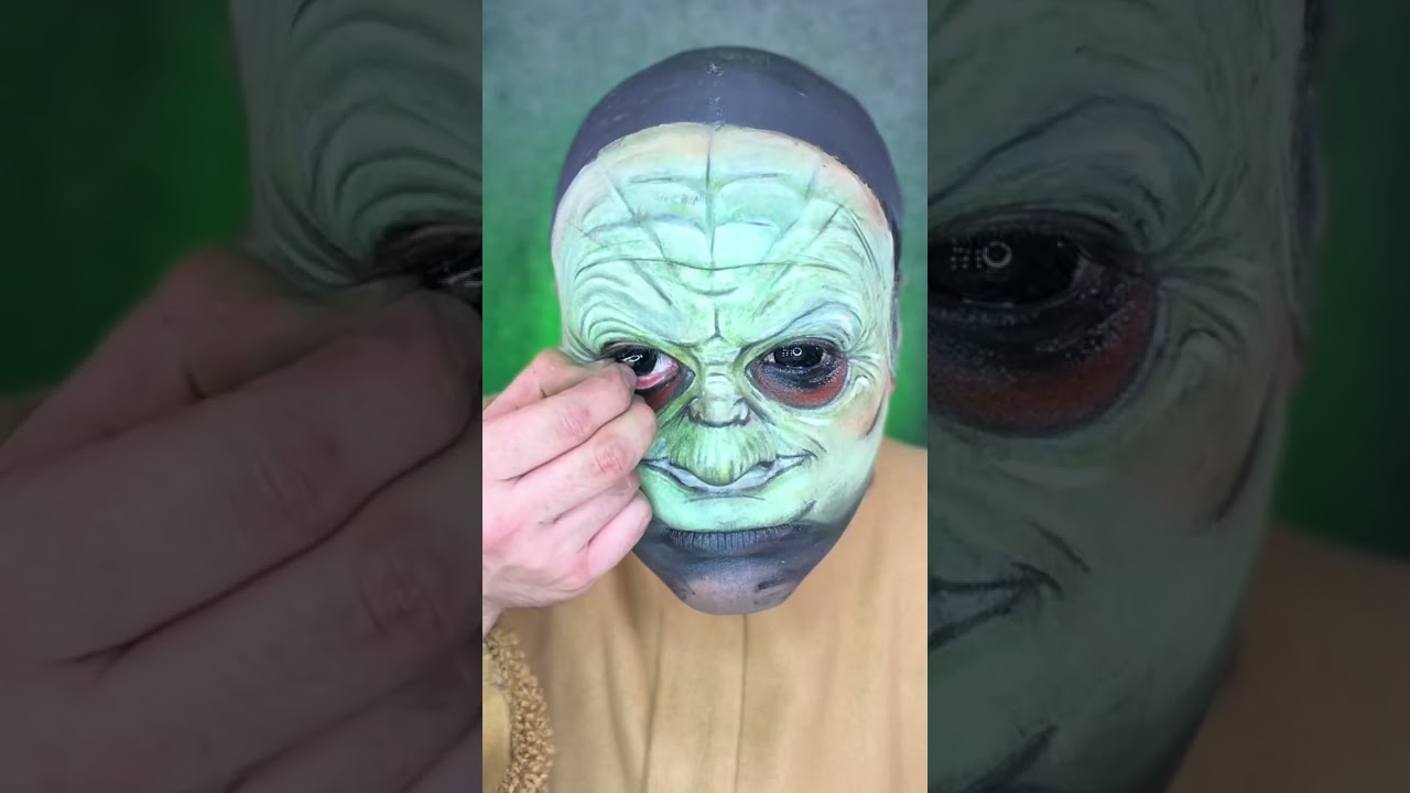TIME TO TAKE IT OFF!! 🤭💚 #tinyhands #makeupremoval #sfxmakeup