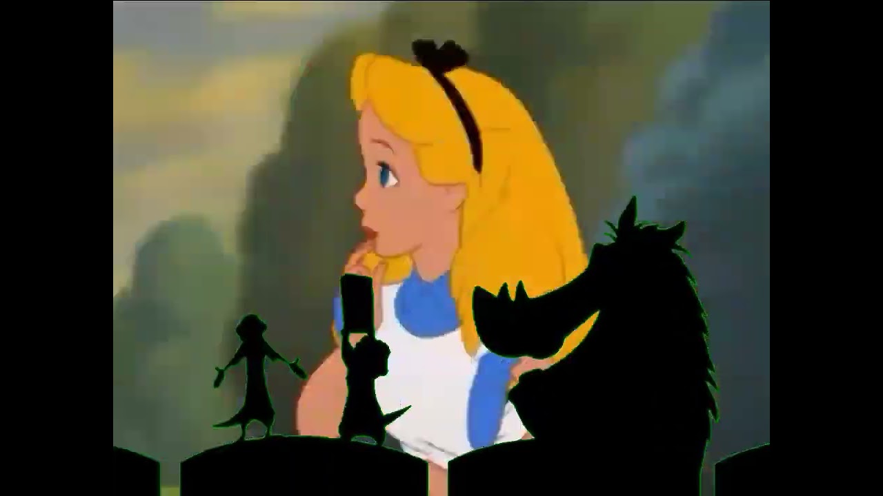 Timon and Pumbaa Rewind Alice in wonderland 1951