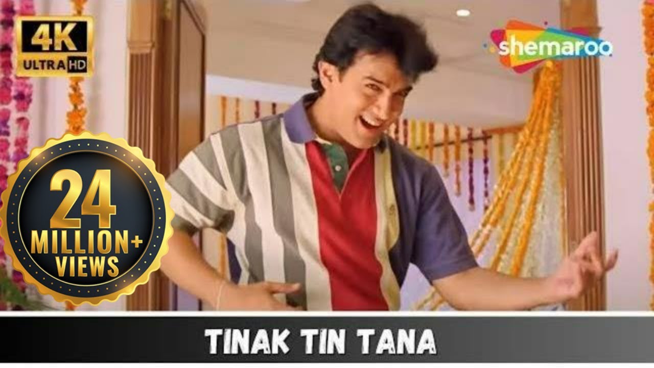 Tinak Tin Tana - 4K Video | Mann (1999) | Aamir Khan, Manisha Koirala | Alka Yagnik | 90's Hits Song