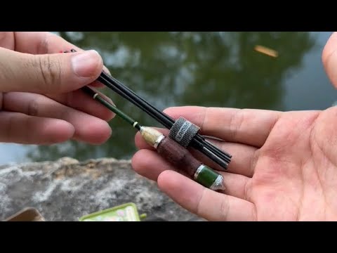 Tiny fishing.this should be called micro fishing rod or mini fishing rod? #microfishing #minirod