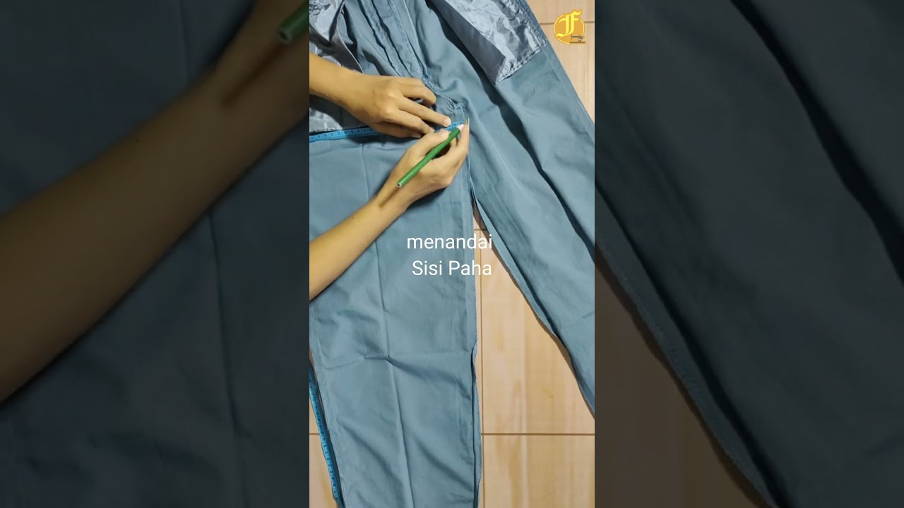 Tips Permak Celana SMA Kebesaran (Bagian Sisi dan Lingkar Kaki) #shorts