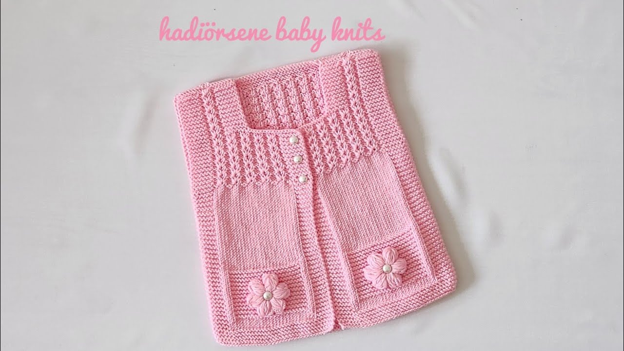 ÇİTLEMBİK MODEL BEBEK YELEĞİ YAPIMI/ÜÇ PARÇA KOLAY ÖRGÜ BEBEK YELEĞİ #knitting