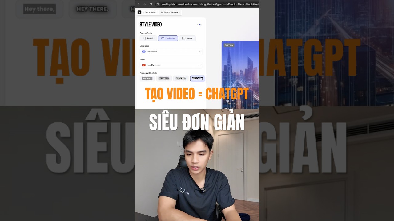 Tạo Video Siêu Đơn Giản Bằng CHAT GPT Với 1 Câu Lệnh | Học AI Cùng Hoàng |