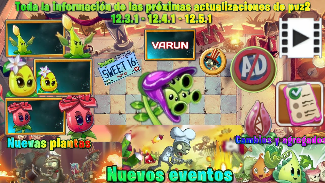 TODA la INFORMACIÓN de las PRÓXIMAS ACTUALIZACIONES de PVZ2 | Pvz2 12.3.1 - 12.4.1 - 12.5.1 NOTICIAS