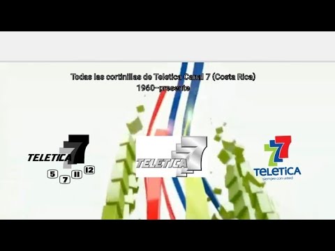 Todas las cortinillas de Teletica Canal 7 (Costa Rica) 1960-presente