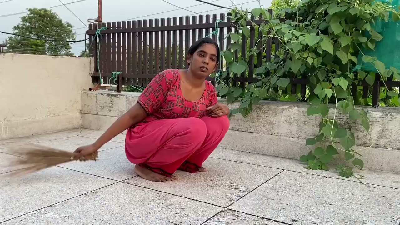 Today Beautiful Girl Cleaning Vlog Bano Gaon ki Velli sadaf gul bathing vlog