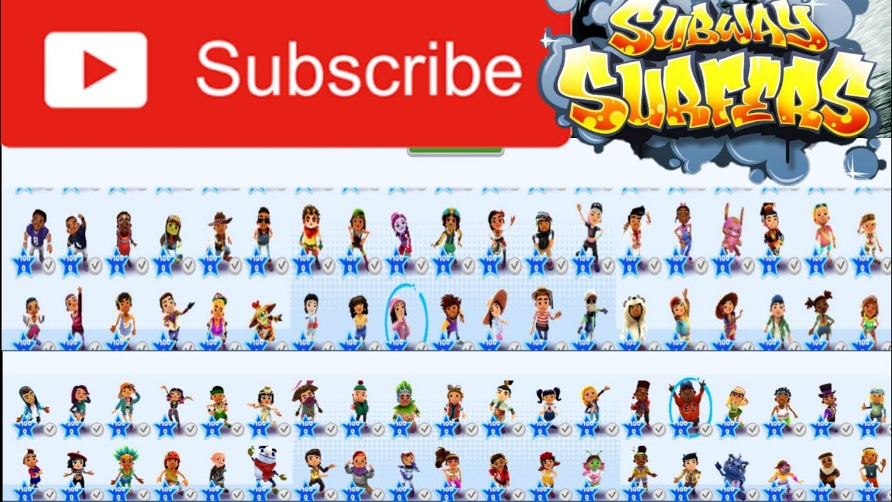 Todos los personajes 128 y todas las patinetas 138 de Subway Surfers Actualizado 05/09/2021