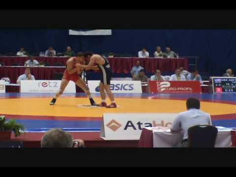 Toghrul Yunuslu (Azerbaijan) dec. Alec Ortiz (USA) at 74 kg in Junior World Greco-Roman