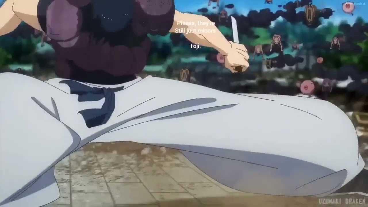 Toji sings  Ao No Sumika  While killing everyone
