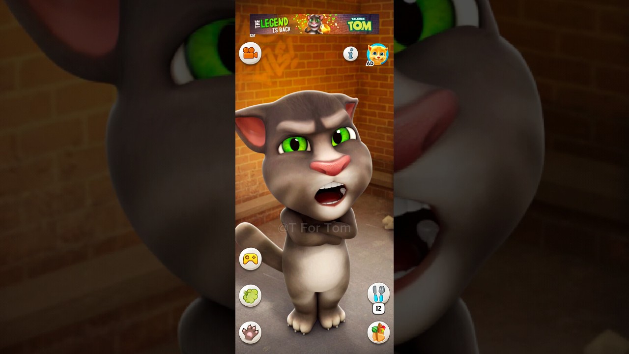 Tom 😺 Noo 😾 #shortsfeed #talkingtom